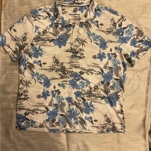 Tommy Bahama Blue Floral Polo Shirt